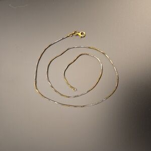 Tri-color Silver Necklace